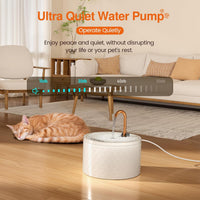 Ceramic Cat Water Fountain, All-Ceramic Body, Pure Copper Spout – Essentials for Cats - Firework Embossed Cat Fountain + 3 Filters + 3 Sponges - image 3