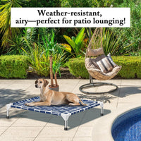 Elevated Dog Bed with Cotton Fabric, Stainless Steel Frame - M - image 4