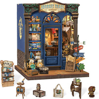 Owl Bookstore Book Nook Kit, 3D Wooden Puzzles with LED - Journey Trace Bookshop