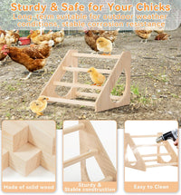 PETSFIT Baby Chick Roosting Bar, Anti-Rotation, Solid Wood - 13.6“L×14.4W×11.4"H / Basic - image 2