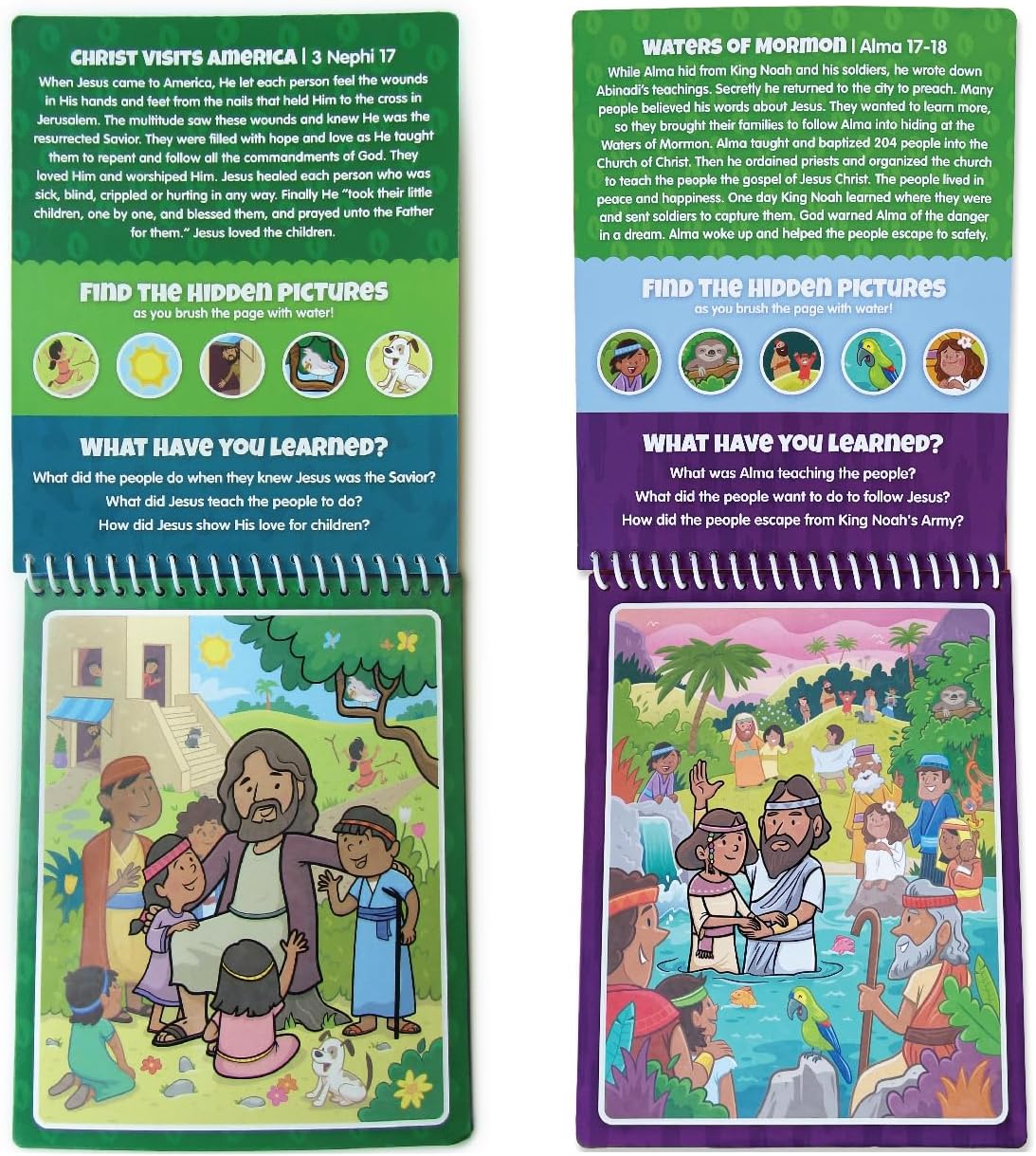 Water Reveal Coloring Scripture Book for Kids. – Fun for Kids & Family - Book of Mormon 2 Pack - image 4