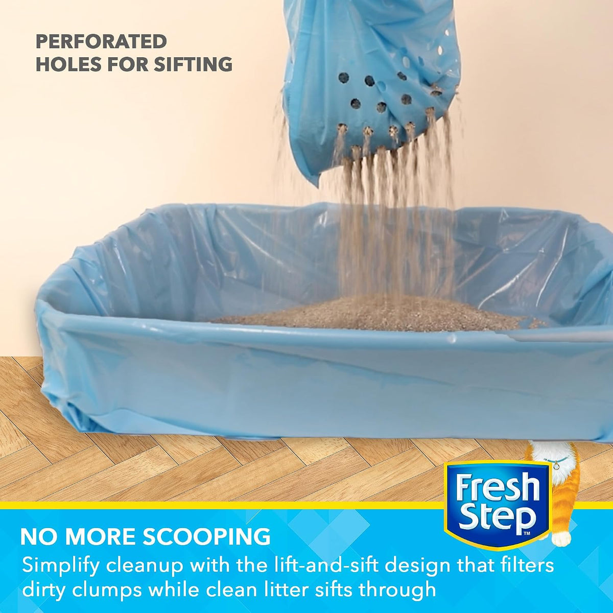 Fresh Step Drawstring Cat Litter Liners, Scented, 2-Pk - Fresh Scent / 7 Count (Pack of 1) - image 3