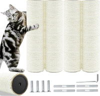 Cat Scratching Post Replacement Pole - M8*4poles / 25 cm / 9.84 in Beige