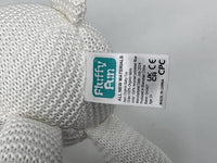 100% Organic Cotton Baby Stuffed Animals White Teddy Bear for Newborn 6.5"