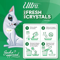 Ultra Fresh Scented Micro Crystals Premium Cat Litter - 99.9% Dust Free, Soft on Paws - 5 Lbs.