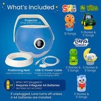Kids Pink Book Projector, 5 Read Aloud Fairytale Stories - Super Blue Projector Bundle - image 3