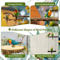 8pcs Natural Bird Perches for Cage - 8pcs-15cm - image 2