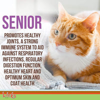 Licks Pill-Free Senior Cat - Joint Support & Digestion Supplement for Senior Cats - Immunity Vitamins & Heart Health Supplements for Older Cats - Gel Packets - 30 Use