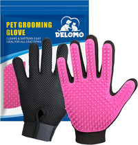 Pet Hair Removal Glove with 255 Silicone Tips for Dogs & Cats - Pink