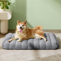 LE SURE Cute Orthopedic Dog Bed Large Sized Dog, Flat Pet Mat - 30"L x 20"W x 4"Th / Grey - image 2