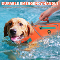 Dog Life Jacket, Good Visibility Pet Swimming Vest for Boating L – Essentials for Dogs - Orange / XX-Small - image 2