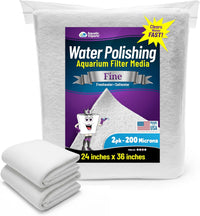 Aquatic Experts Aquarium Polishing Filter Pad - Fine – 200 Micron / 24" x 36 - 2 pack