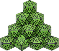 SmartDealsPro 10-Pack 20 Sided Dice D20 Polyhedral Dice for DND RPG - Retro Green - image 3