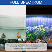 Led Aquarium Light, Full Spectrum Fish Tank Lights, Small 5/10 Gallon Freshwater Fishtank Hood Lighting for Grow Fish, Plants, Adjustable from 12 to 16 Inch