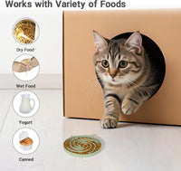 Slow Feeder Cat Bowl, Easy to Clean Silicone Bowl - Green and Blue - image 3