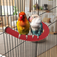 U-Shaped Large Parrot Perch, Quartz Bird Perch for Cage – Essentials for Birds - Small / Red - image 4