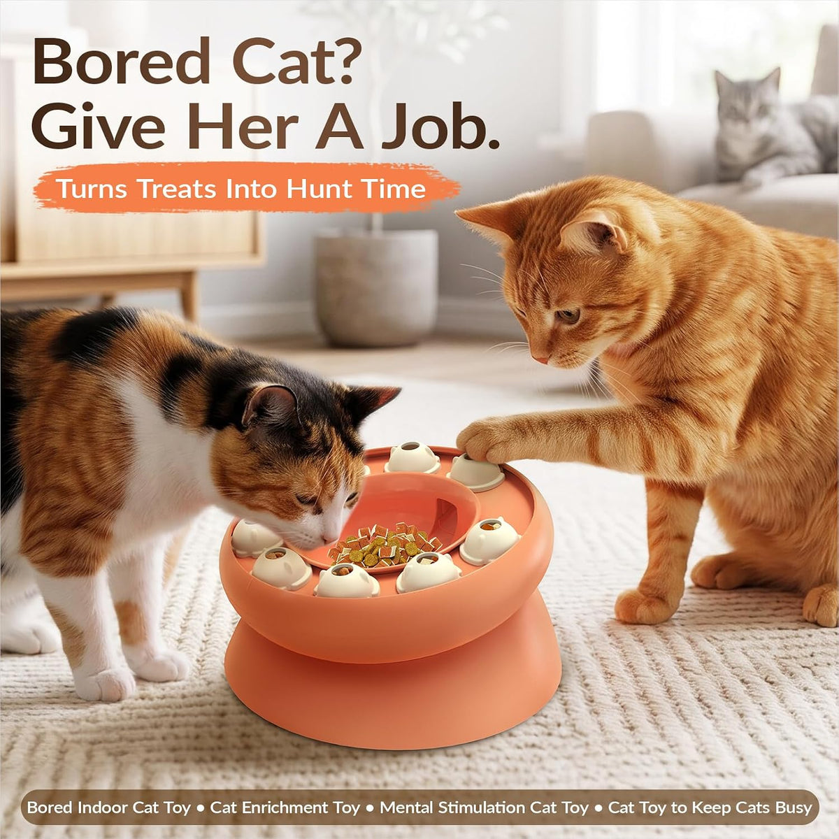 KADTC Cat Puzzle Toy, Slow Feeder - Large / pink - image 3