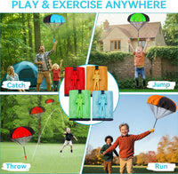 Yeeeasy Tangle-Free Parachute Toys for Kids Outdoor Flying Game - Boys 4Pcs - image 3