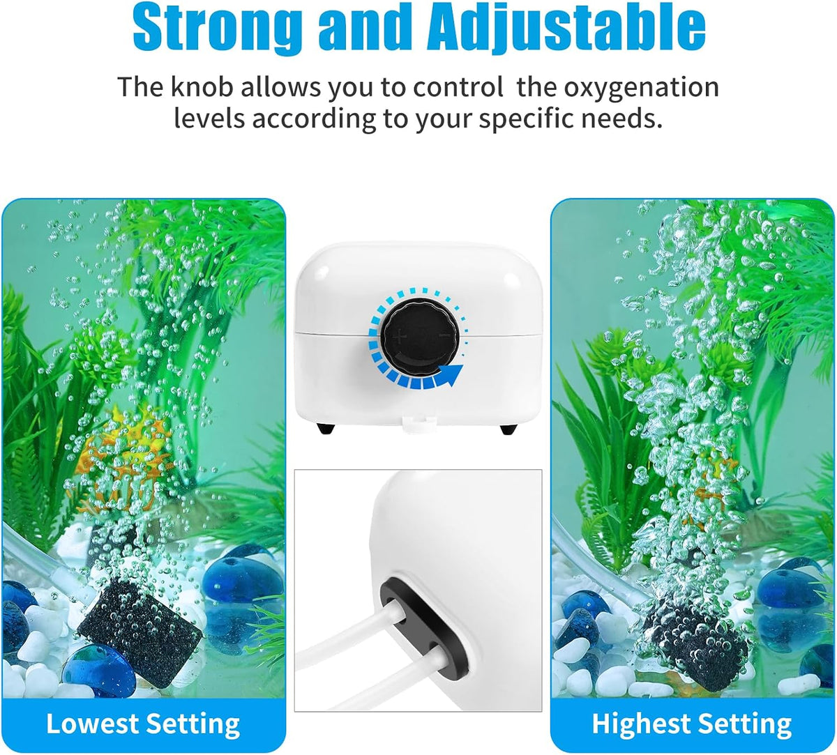 AQUANEAT Aquarium Air Pump for 20-210 Gallon Tank - 150-210 Gallons - image 3