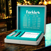 Luck Lab Farkle Dice Tray and Storage Case, Grey and Turquoise - Grey and Turqouise - image 3