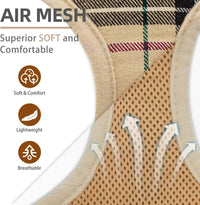 Pupteck Soft Mesh Dog Harness Sized and Leash Set Pet Puppy Cat - Beige / M (NECK: 14", CHEST: 17"-21") / Classic over-the-head harness - image 2