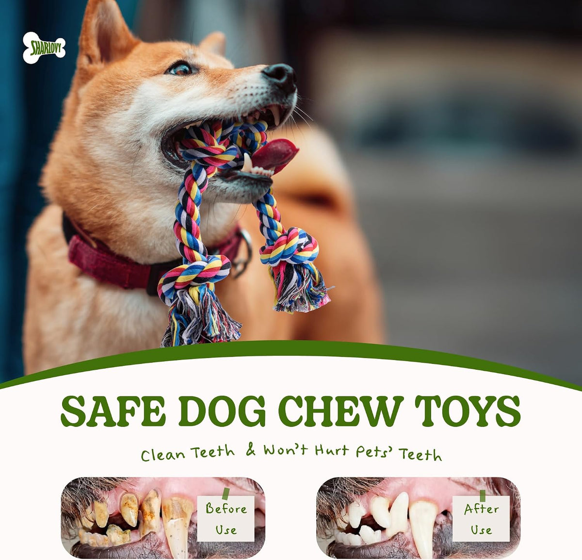 Dog Rope Toy for Large Dogs Heavy Duty Dog Chew Toys for Aggressive - 2 Pack-Small / Small - image 3