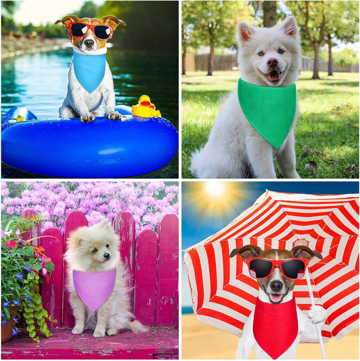 Saintrygo 20 Pcs Plain Dog Bandana Bulk for Puppy Dog - 25 x 17 x 17 Inches - image 4