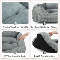 MIXJOY Dog Bed for Large Medium Small Dogs - Light Gray / M(25’’x 21’’x 8’’) - image 4