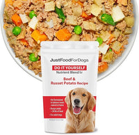 JustFoodForDogs DIY Nutrient Blend for Homemade Dog Food, Beef & Russet Potato, 4.55oz