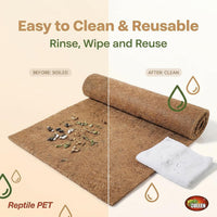 Reptile Carpet 30"x12" 2 PCS Coconut Fiber Mat for 20 Gallon Reptile - image 3