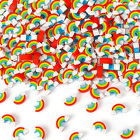 JUNEBRUSHS 150Pcs Fall Mini Erasers - Rainbow Style
