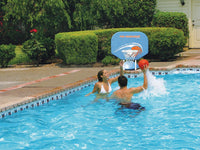 Poolmaster Classic Pro Rebounder poolside basketball hoop set with backboard, net and weighted deck  - view 3