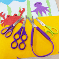 Ashton and Wright purple double hole training scissors for kids, right handed - view 4
