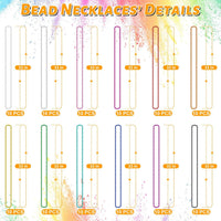 Huskein Bead Necklace, 33" Colorful Mardi Gras Beads Necklaces - 12 Colors / 120 - image 2