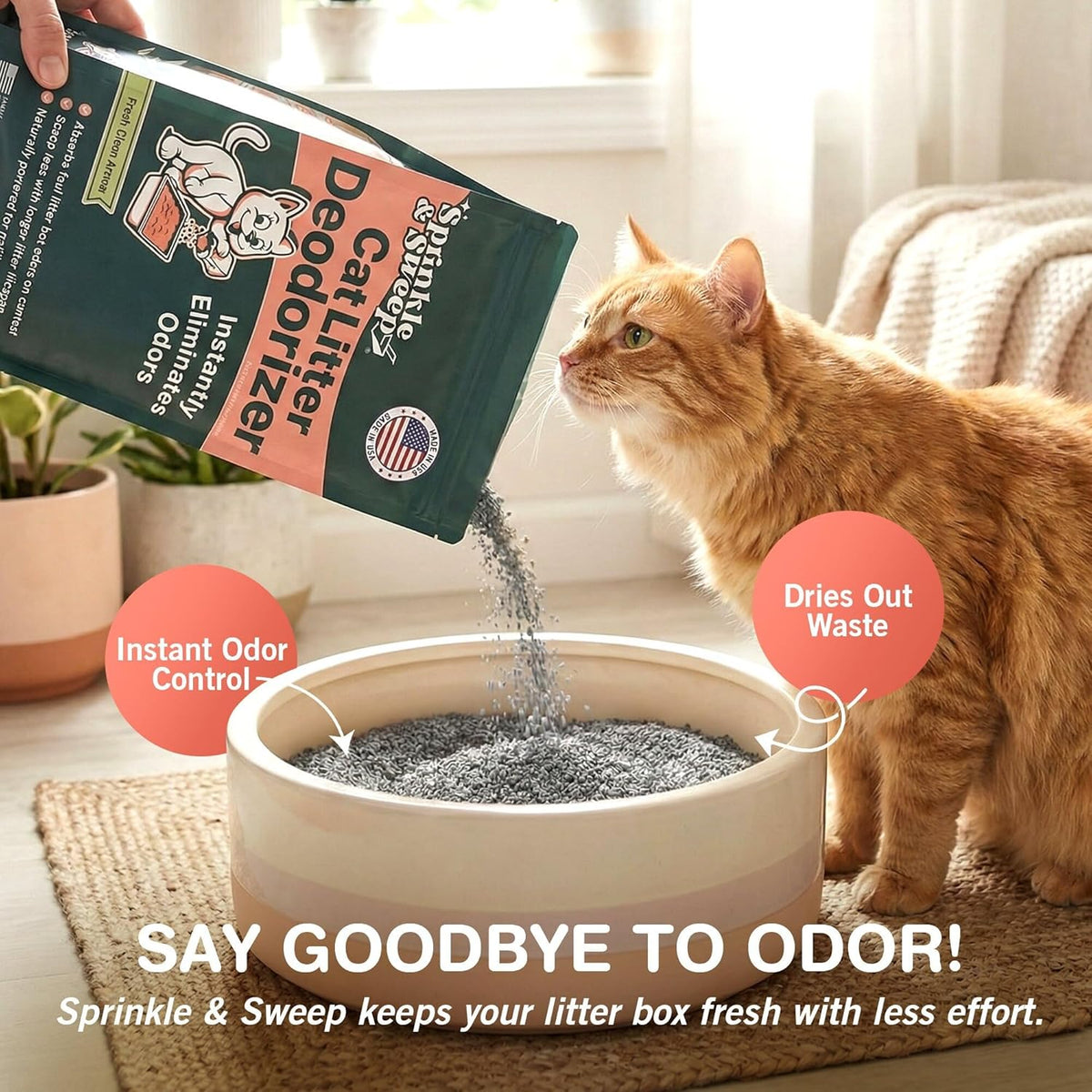 Sprinkle & Sweep: Litter Box Deodorizer - 2 Pack - image 3