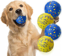 Dog Balls, Indestructible Dog Tennis Balls for Aggressive Chewers – Essentials for Dogs - Blue & Yellow (4-Pack) / Medium (3" diameter)