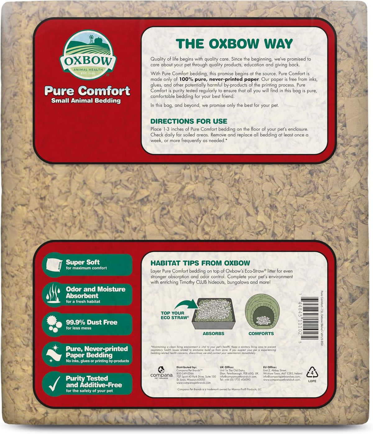 Oxbow Small Animal Bedding, Hamster, Guinea Pig, Rabbit, USA - Natural / 56 Liter - image 2
