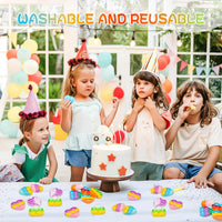 PICcircuit 30 pack mini pop fidget keychains in multicolor shapes for party favors - view 16