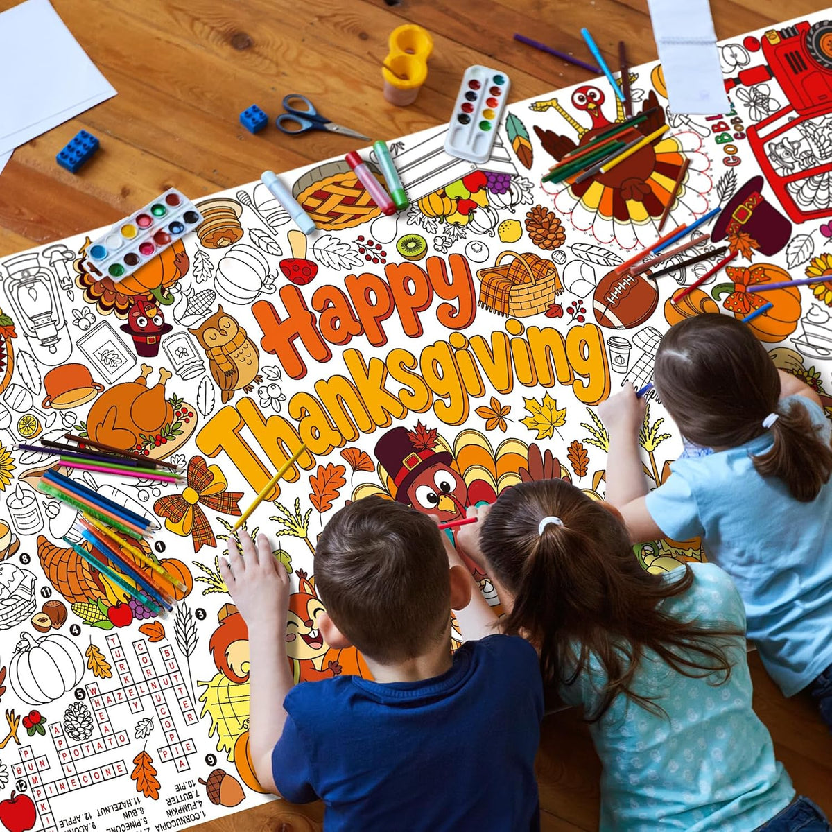 Halloween Activity Poster, Halloween Tablecloth for Kids - Colour - image 4