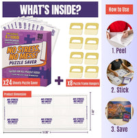 Permanent Adhesive Puzzle Saver Sheets, Preserve 2, No Stress - 24 Sheets - image 3