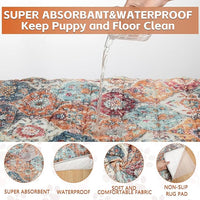 Washable Thickened Pee Pads for Dogs, 2 Pack (36"x42") Upgrade Reusable Puppy Pads with Non-Slip Rug, Super Absorbent Leakproof Puppy Training & Whelping Pads for Dogs, Doggie