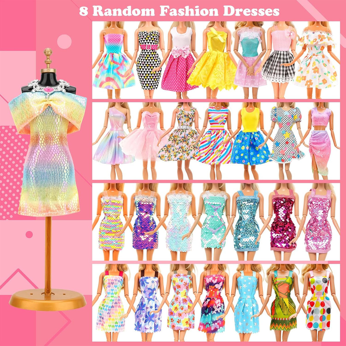 116 Pack Doll Clothes and Accessories for 11.5 inch Doll – Fun for Kids & Family - 11.5 inch - image 4