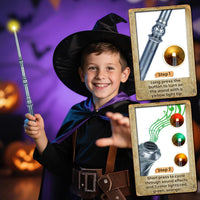 KingVows Light Up Magic Wizard Wand with 4 Color Lights & Sound - Silver - image 2
