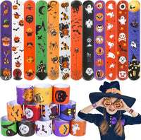 Max Fun 48pcs Halloween Slap Bracelets Party Favors Toys for Kids - Halloween