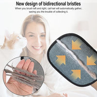 Pet Hair Removal Glove, Electrostatic Pet Hair Removal Gloves, Washable Reusable Dogs Cats Hair Gloves for Furniture, Bed, Sheets, Couch, Clothes, Carpet, Car Seat, Pet Grooming, Curtain 2PCS