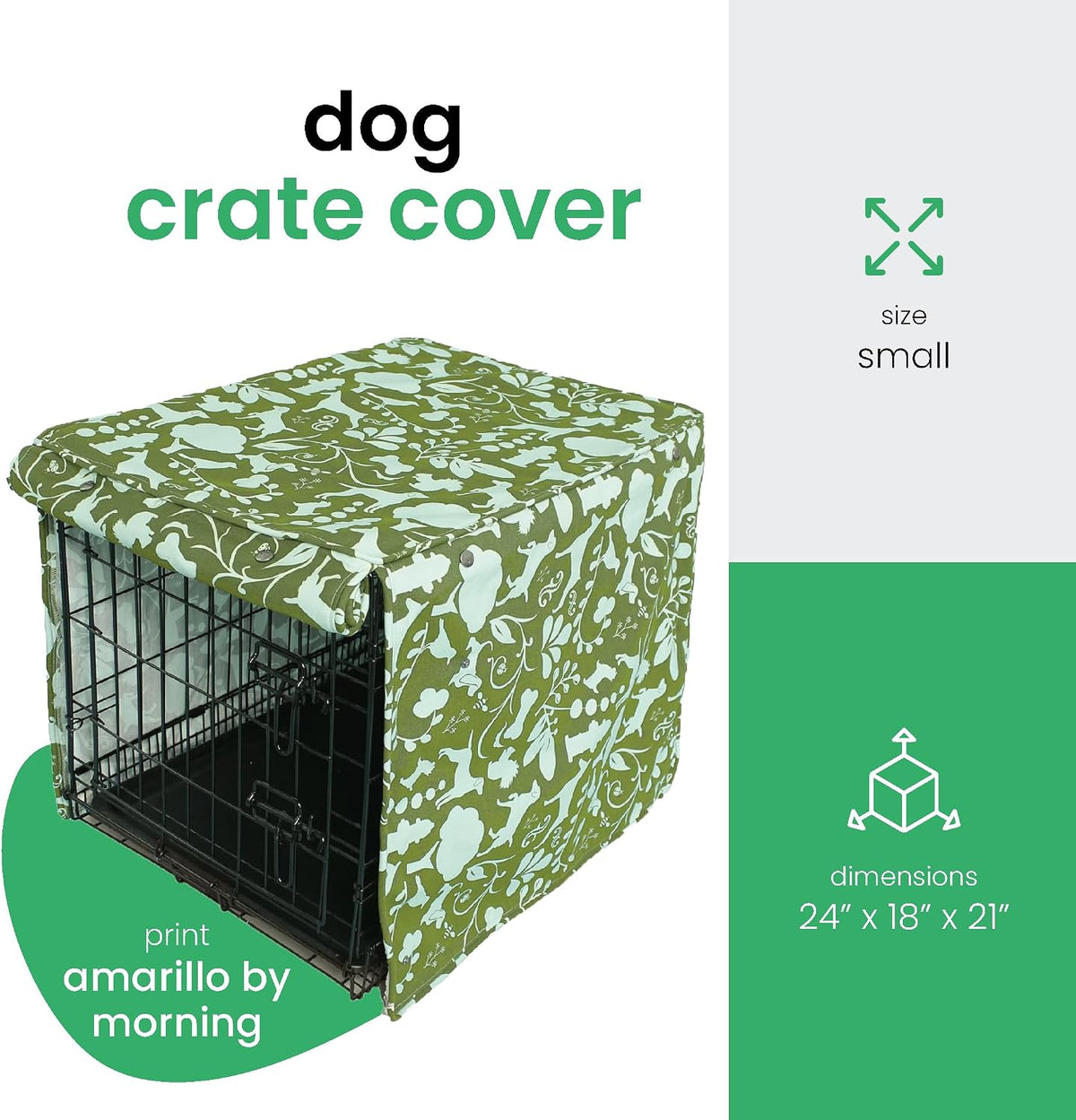 Molly Mutt Tan Dog Crate Cover, Non-Toxic & 100% Cotton - Amarillo By Morning / 24.0"L x 18.0"W x 21.0"H - image 2