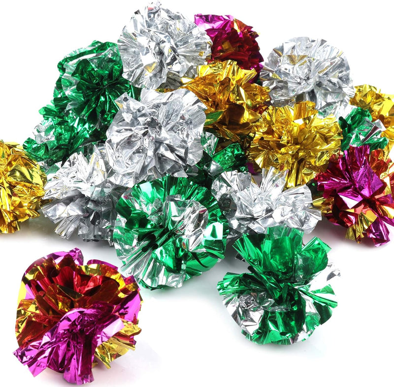 25 Pack Crinkle Balls Cat Toys for Cats