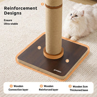 35'' Tall Cat Scratching Post for Indoor Cats Adults – Essentials for Cats - Brown - image 3