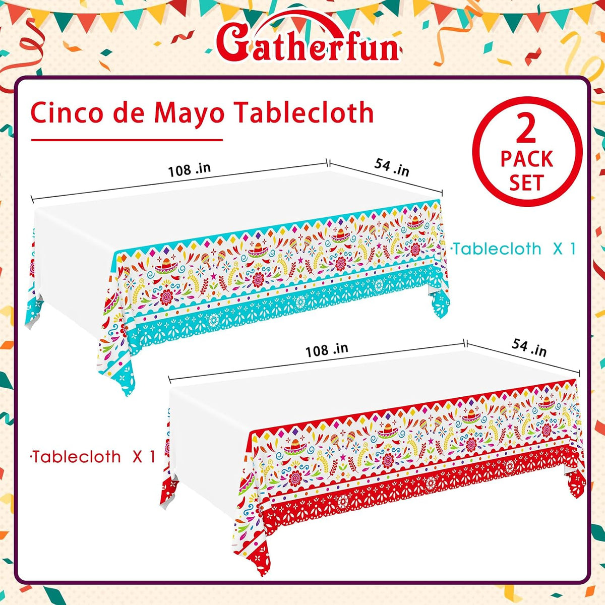 Gatherfun Ice Cream Party Supplies: 2-Pack Ice Cream Birthday Party - Fiesta - image 2
