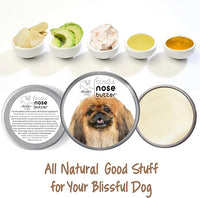 The Blissful Dog Pekingese Nose Butter for Dry, Cracked Skin, Lick-Safe Dog Nose Balm with Moisturizing Shea Butter, Almond, Olive, and Essential Oils, Pet Supplies, Uncented, 8 oz.